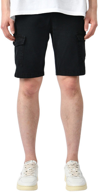 핫코드 남성용 국내생산 여름 5부 스판 카고 면 반바지