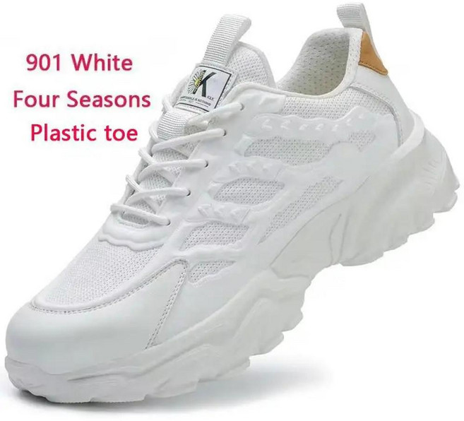 안전화 여성용 화이트 안티 스매싱 피어싱 절연 내마모성 블랙 통기성 경량 6kv, 45, 색상: 3. Style B / 크기: E. 45, 1개