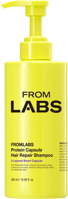 프롬랩스 단백질 흡착 프로틴 캡슐 샴푸 극손상모 셀프 헤어 클리닉 설페이트 프리 두피 샴푸, 1개, 500ml