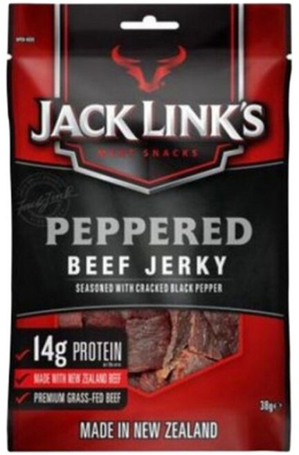 잭링크스 페퍼드 비프져키 육포, 38g, 8개