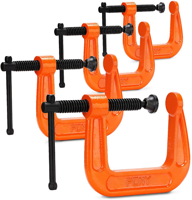 PONY 포니 요르젠센 C 클램프 4P G형 목공용, 1세트