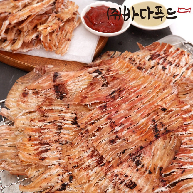 바다푸드 오동통한 맥반석통구이 휴게소 철판구이 몸통오징어 소스포함 100g, 1개