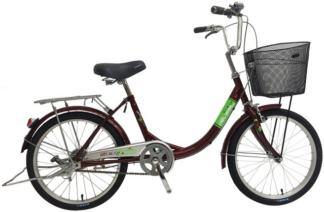 SPORTONE U5 20吋單速合家歡淑女車 Cinderella灰姑娘淑女車, 酒紅, 1個