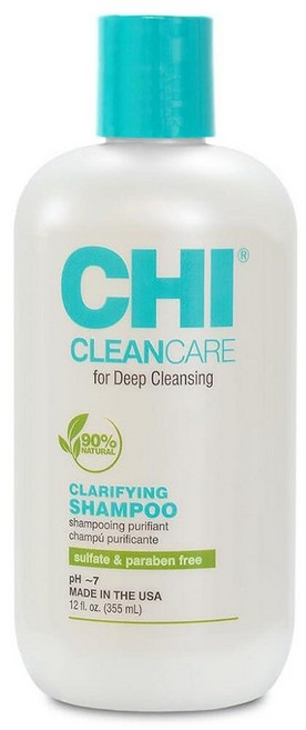 [미국수입 정품] CHI CleanCare 클라리파잉 샴푸 모발과 두피 딥 클렌징 축적 제거 및 모발 수분 복원 황산염 파라벤 동물 실험 없음 355ml(12온스) 2
