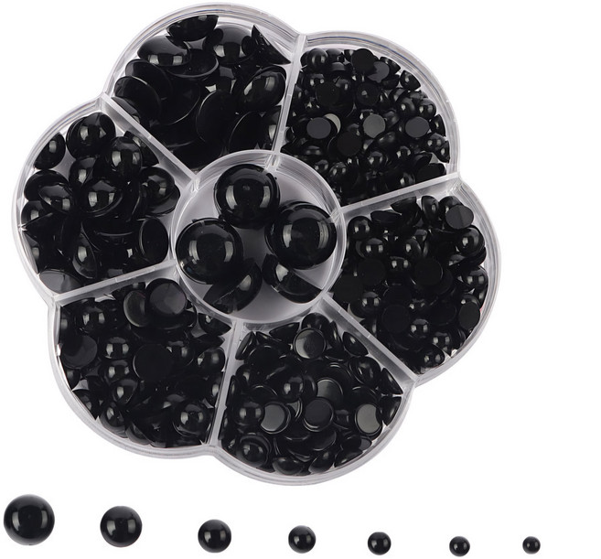 인형 납작눈 인형눈 콩알눈, 1개, 원형