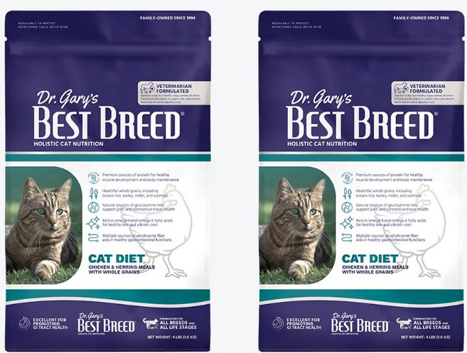 베스트브리드 고양이 홀리스틱 기능성 사료, 다이어트(체중유지), 1.8kg, 2개