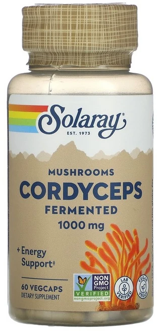 솔라레이 발효 동충하초 500mg 베지 캡슐 60정, 1개, 기본 - 쿠팡