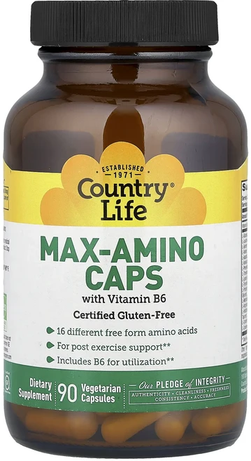 신상할인판매 Country Life 맥스-아미노 캡스 비타민B6 함유 베지 캡슐 90정 최저가격, 1개 - 쿠팡