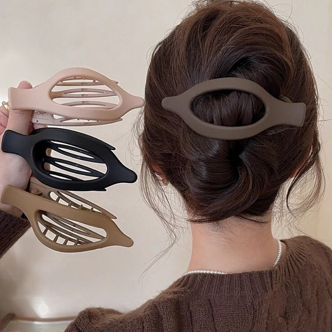 무드온 눌림 없는 빅 클립 올림머리 헤어집게핀 4종 세트