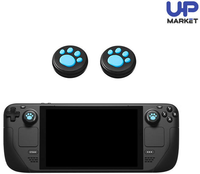 스팀덱 스틱커버 고양이 발바닥, 블랙 블루 2개입, 1개