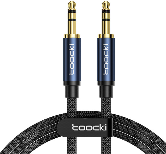Toocki 툭키 3.5mm 3극 AUX 스테레오 케이블, 불루, 1m, AUX 케이블, 1개