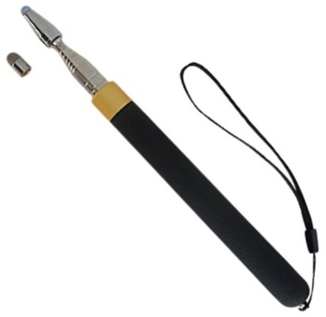 (드림테크) 정전식 지시봉 터치펜 지시봉 접이식 터치펜 포인터 1M 전자칠판 전자 스크린, 1개