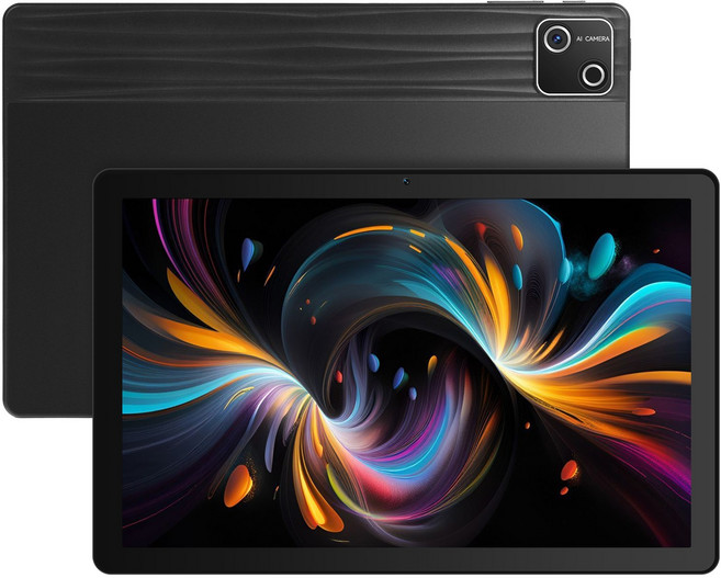 Wqplo G13 태블릿PC 10.1인치태블릿 30G+128G 안드로이드 15 6200mAh 배터리, 블랙/Black, 128GB, Wi-Fi