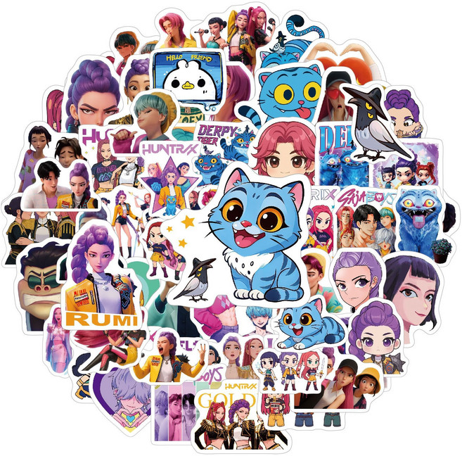 케이팝 데몬 헌터스 호환제품 방수 스티커 69pcs, 데몬 헌터스 69PCS