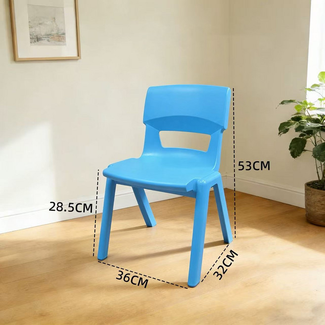 兒童椅 藍色 椅子 36x32x53CM, 家用多功能 正象塑膠椅/兒童椅/茶几椅/穿鞋椅, 1件
