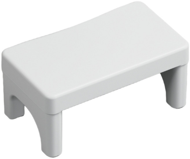 모모원 사각형 다용도 발받침대 변기 발받침 배변 발판 미끄럼 방지 쾌변 발판, 1개, 화이트+화이트