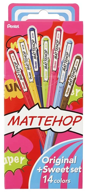 펜텔 매트홉 젤잉크펜 14색 세트, 1개, 오리지널 + 스위트 - 쿠팡