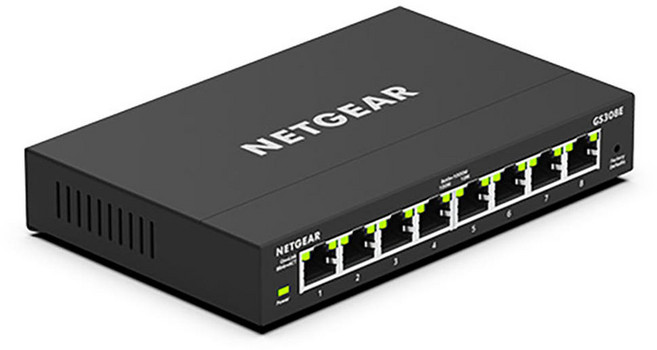 넷기어 GS308E 8포트 1G 기가비트 스마트 스위칭허브 웹관리형 이더넷 스위치, 1개