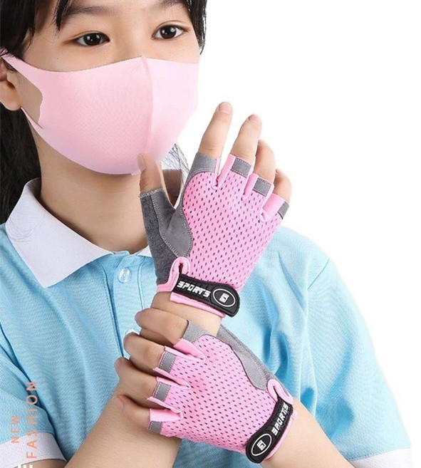 어린이 미끄럼 방지 운동 장갑 철봉 크로스핏 턱걸이, 1개, 핑크