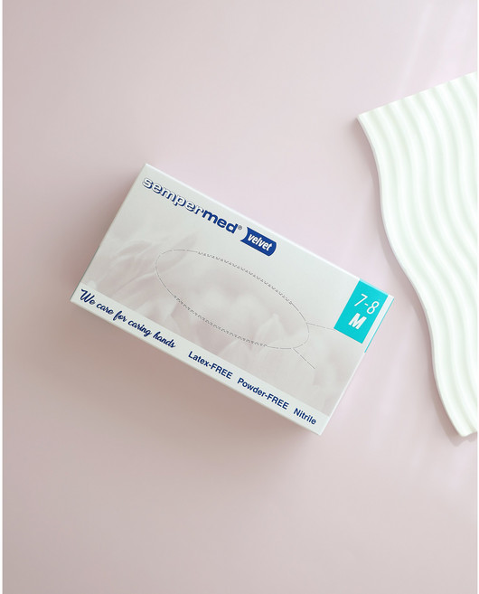 셈퍼메드 벨벳 블루 니트릴장갑 100매 식품용 일회용 쉐프 요리용, 1개, 바이올렛 블루, M