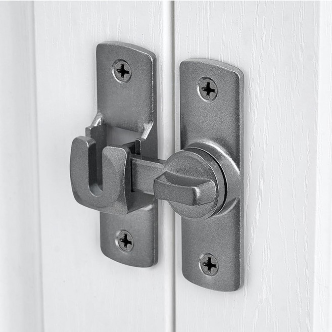 예삐스토어 빗장 문잠금 걸쇠 잠금장치 도어락 보조 현관 방문 문안전 철물, 2개