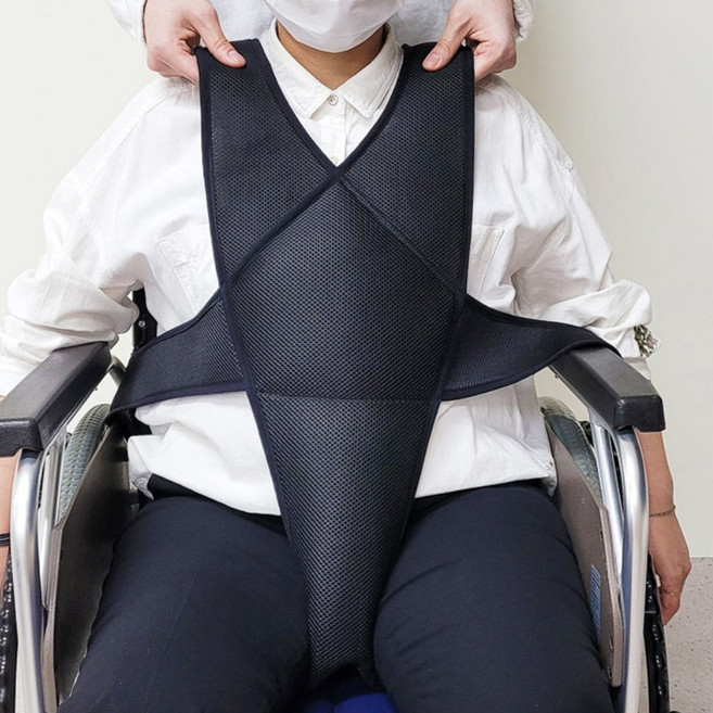 전체형 휠체어 안전벨트 와상환자 장애인 버클 환자용 낙상예방 조절식 가슴 몸통고정 미끄러짐방지 허리 안전띠, 1개