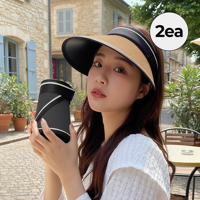에버리즈 데일리 휴대용 돌돌이 여성 썬캡
