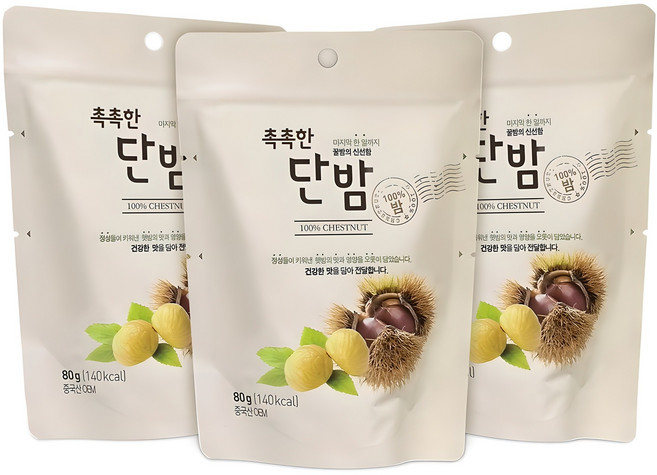 자연루 촉촉한 단밤, 80g, 3개