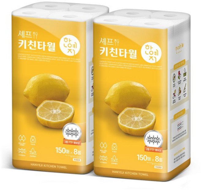 한예지 셰프 키친타월, 150매, 16개