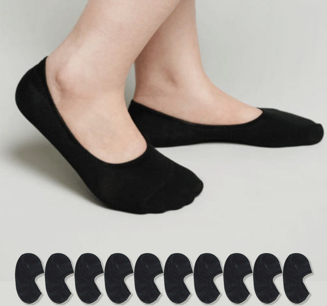 삭스영 여성용 페이크삭스 안벗겨지는 덧신 10켤레