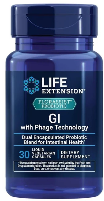 라이프익스텐션 Florassist GI Phage Technology 프로바이오틱 보충제 영양제 Life Extension, 1개 - 쿠팡