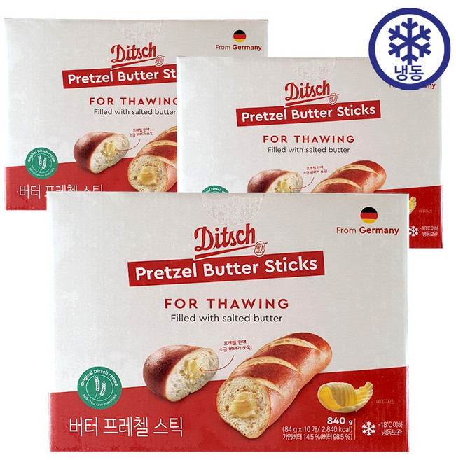 DITSCH(딧쉬) 소금버터 프레첼 스틱, 3개, 840g