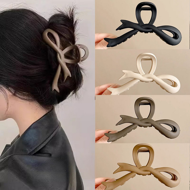 ZMBIRD 4종세트 여성 데일리 심플 리본 헤어집게핀 머리핀 N139