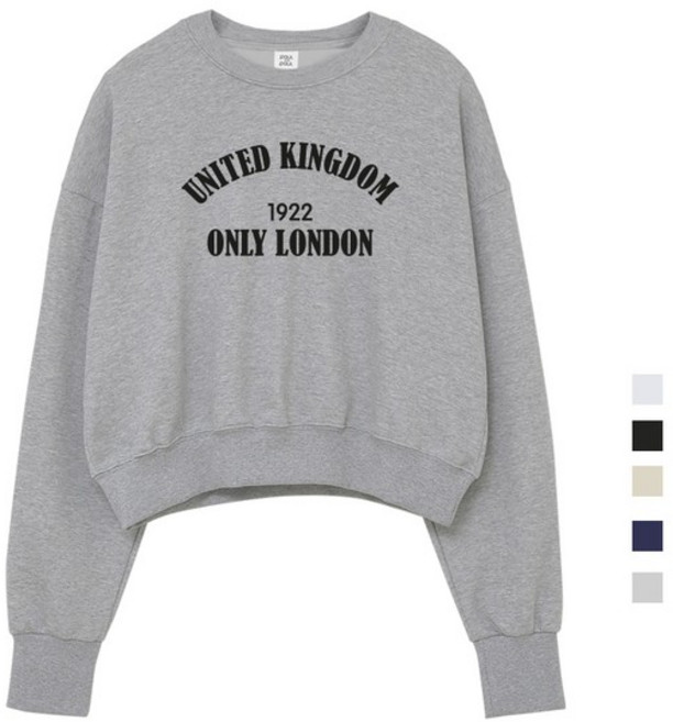 런던 1992 크롭 맨투맨 5컬러