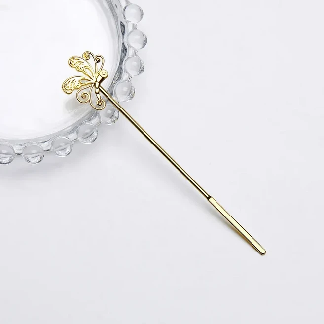 왁스 족집게 스크랩북을위한 수제 공예 도구 족집게 DIY 종이 테이프 스티커 왁스 인감 비즈 스탬프 다기능, 01 빠른  Mainland, 02 gold butterfly