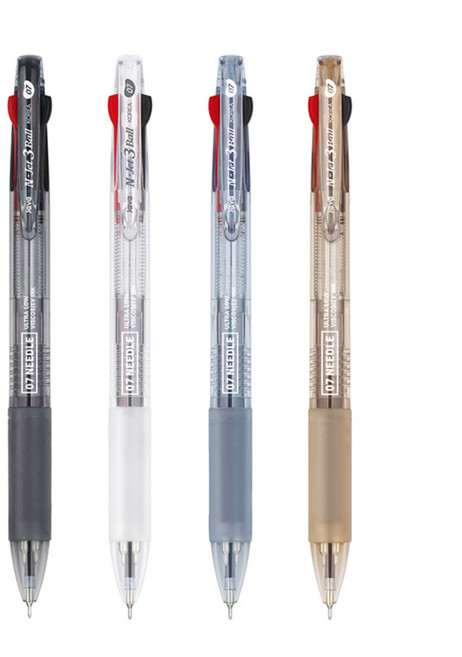 자바펜 N-제트3볼 3색볼펜 유성 멀티펜 0.7mm, 12개, 화이트