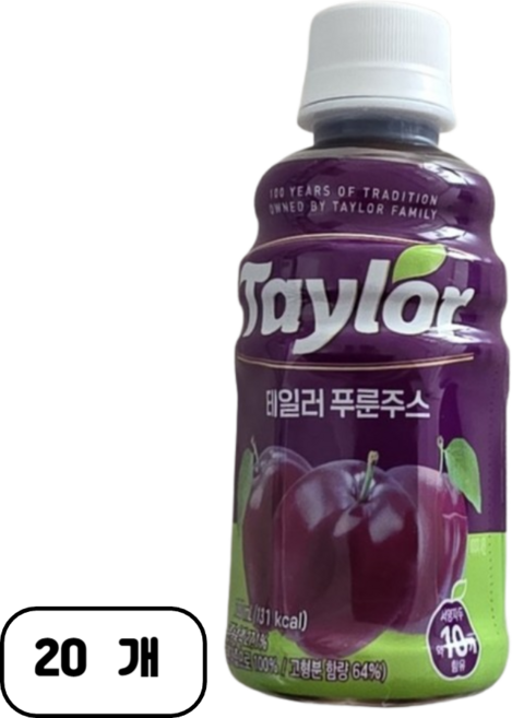 테일러 푸룬주스 180ml, 20개