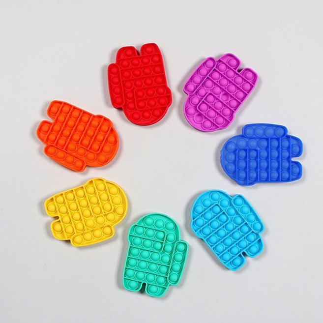 어몽어스 푸시팝 푸쉬팝 실리콘 뽁뽁이 버블 팝잇 꾹꾹이 장난감, 빨강, 1개