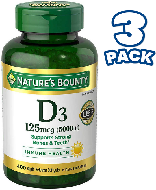 1+2 네이쳐스바운티 비타민D 5000IU 400정