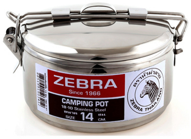 제브라 ZEBRA [메세] 캠핑팟 1인용 스텐 코펠, 1개