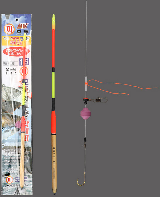국산 모두 원투용 막대찌 채비세트 감성돔 고등어 볼락 노래미 우럭, 1개, 1.5호