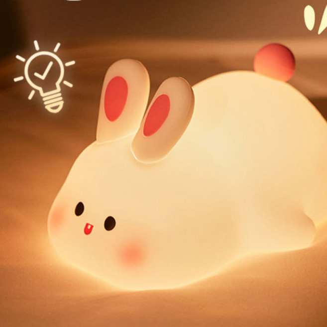 포그미 고양이 오리 강아지 판다 무드등 수유등 수면등 출산선물 분리수면 대용량 배터리, 08.토용이(토끼)