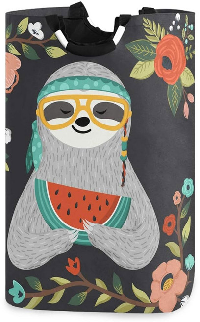 욕실 침실 가정 기숙사 여행을 위한 손잡이 및 의류 정리 기능이 있는 스케이트보드 동물 대형 세탁 바구니가 있는 멋진 고양이 비선니 접이식 세탁 바구니 멋진 고양이, Multi3