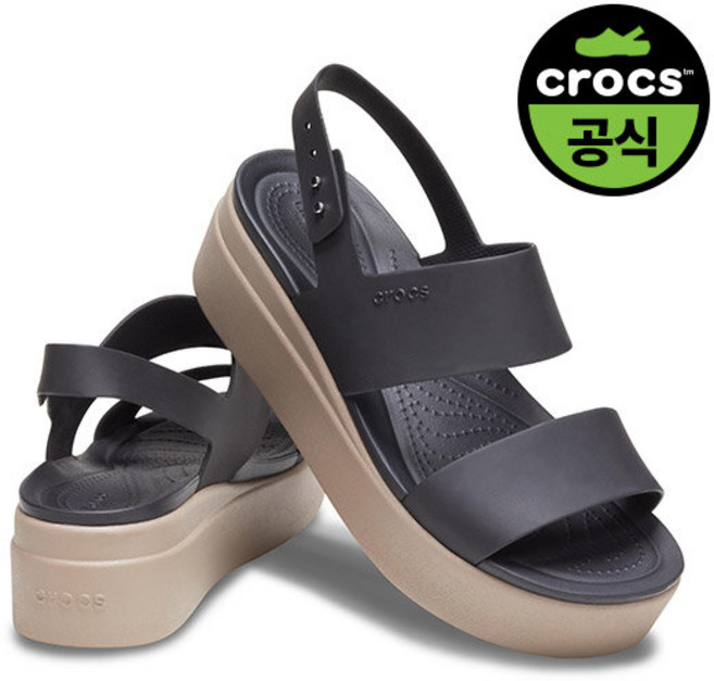 [정상가79 900원]크록스공식 여성 BROOKLYN LOW WEDGE BKM (25SWSD206453)