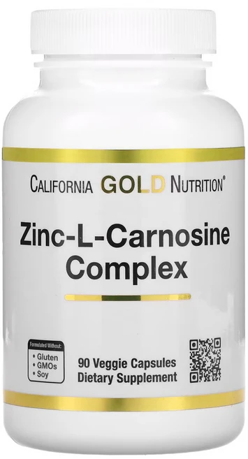 캘리포니아 골드 뉴트리션 징크 아연 L-Carnosine 복합체 베지캡슐 90정 아미노산 Complex Zinc 핵산 지방세포 l-카르노신 Veggie Capsules, 90 개, 1개, 90캡슐 - 쿠팡