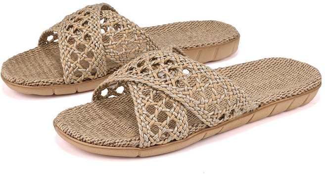 유니버설라탄 & 린넨 여성용 실내외 슬리퍼