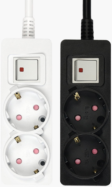 아이정 국산 멀티탭 추천 개별 과부하 3구 안전한멀티탭, 개별 3구 잉크 블랙, 2개, 1.5m