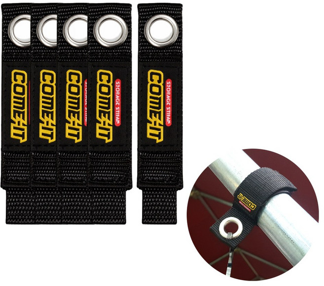 전기선정리 컴퓨터 케이블정리 전선정리 벨크로 찍찍이 헤비 스트랩, 블랙, 5개