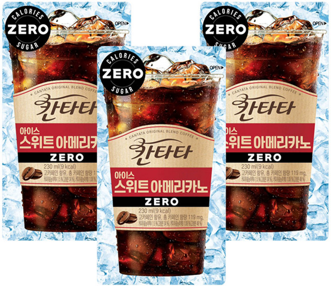 칸타타 아이스 아메리카노 파우치, 블랙파우치아메리카노, 20개, 230ml