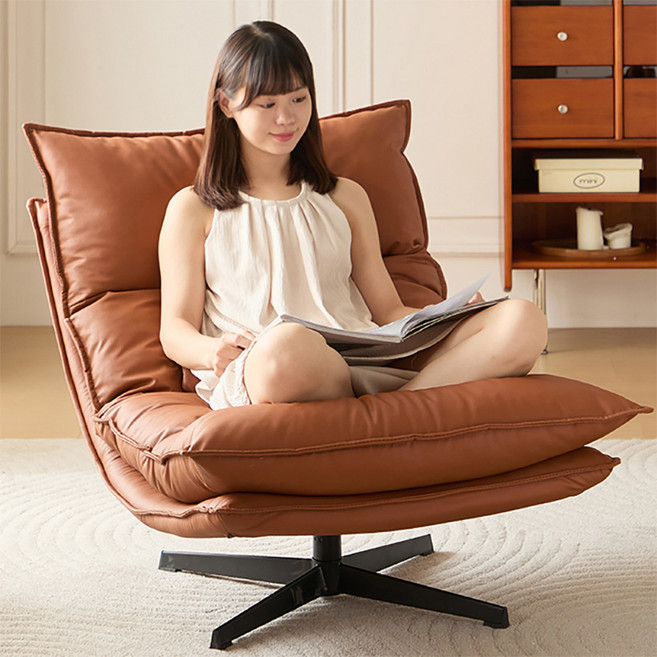 소프트 소파 1인 리클라이너 오렌지